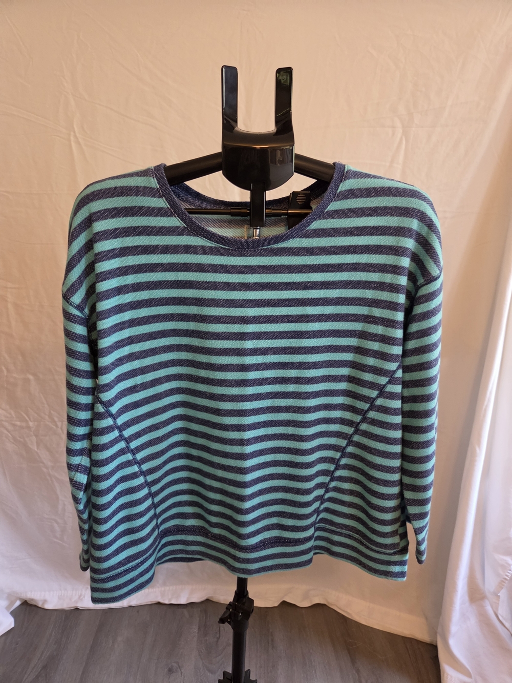 jcpenney Striped Crewneck Sweater - Teal & Navy